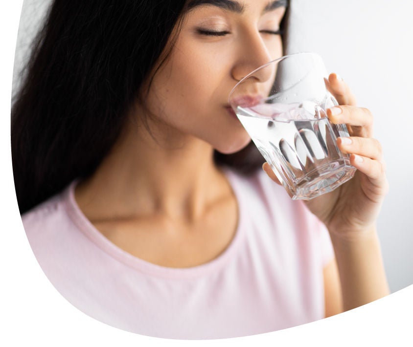 girl drinking water