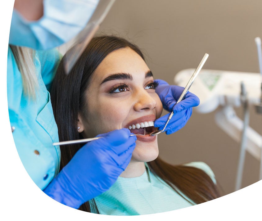 girl smiling at dentist